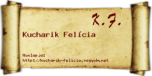 Kucharik Felícia névjegykártya